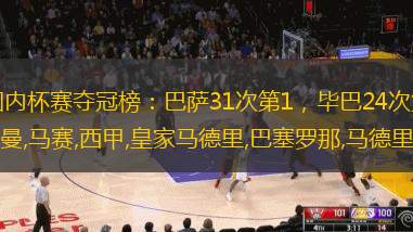 [不可错过]德转列五大联赛国内杯赛夺冠榜：巴萨31次第1，毕巴24次第2,足球,意甲,尤文图斯,德甲,拜仁慕尼黑,法甲,巴黎圣日耳曼,马赛,西甲,皇家马德里,巴塞罗那,马德里竞技,毕尔巴鄂竞技,英超,